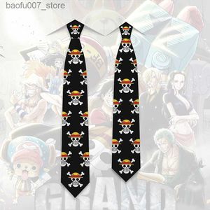 Neck Ties New Pirate King Tie ONE PIECE Anime Surrounding Straw Hat Pirate Skull TieQ