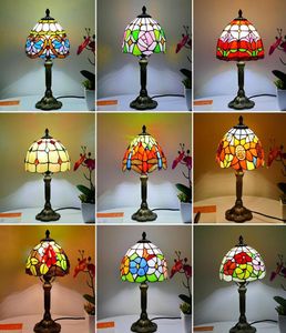 Bordslampor Lamp Medelhavet Tiffany Retro Stained Glass Vintage Art Turkish Mosaic Desk sovrum Nightstand Dekorativa ljus2941102