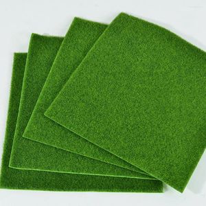 Decorative Flowers 1PCS Artificial Grass Mat Grassland Moss Lawn Turf Carpet Carpetfaux For DIY Micro Landscape Home Floor Wedding