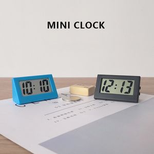 Mini LCD Digital Table Dashboard Clock, elektronisk klocka för skrivbord, hemmakontor, tyst tidsskärmklockor