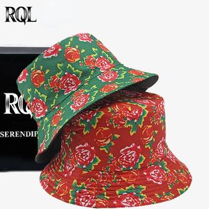 Fashion Bucket Hat Northeast Big Flowers Spring and Summer Fisherman Sunhat dla mężczyzn damski czapka chińska bawełniana podwójna strona240409