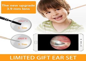 Otoscopio auricolare infantile da 39 mm 3 in 1 PULIZIONE DELL'EAR ENDOSCO CAMPIA DI ISPOPIO ENDUCO CON 6 LED regolabili per PC USBC Android1829269