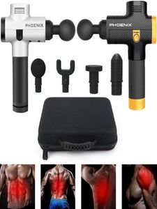 Phoenix Muscle Stimululs Massage Gun Vibrando terapia profunda Relaxamento FASCIA Fitness Exercício Dor aliviar o massageador elétrico MX194666310