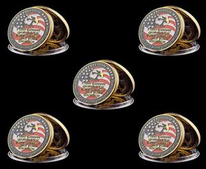 5pcs Military Coin Craft USA Navy Army Air Force Marines 1oz Gold Plated Challenge Badge Gifts4562333