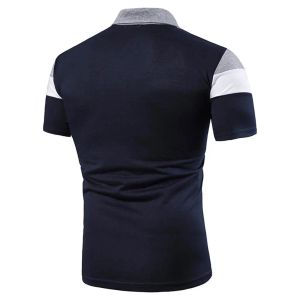 Men Slim Fit Sport Sport Lapeel Casual Polo camisa.