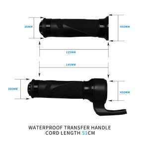 Elektrikli Bisiklet Scooter Twist Grottle Hız Kontrol Tutucu Başparmak Gaz Kalesi 24V/36V/48V/60V/72V Elektrik Bisiklet Aksesuarları 160cm