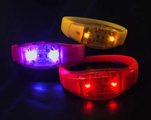 Bracciale addomes al silicone flash sound controllo bagliore palla festa festa notturna corsa luce bracciale a led cingola cinghia nuovo regalo