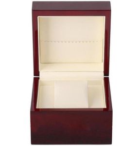 ラッカー光沢のあるシングル木製ウォッチボックスサイズ13x11x8cmプロモーションイベントのためのプリントロゴクラムシェル木製ボックス中国箱