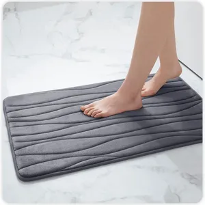 Bath Mats Memory Foam Mat Anti-Slip Shower Carpet Soft Comfortable Foot Pad Water Absorbent Quick Dry Bathroom Durable Floor Rug