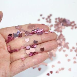 Festdekoration liten rosa gnista hjärta bröllop konfetti bord valentiner dag flicka baby dusch 1: a födelsedagsdekor