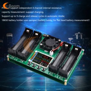 4 Channel 18650 Battery Internal Resistance Tester Capacity Test Automatic Charging And Discharging Module LED Digital Display