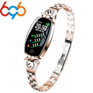 Armbänder 696 H8 Smart Watch Women Smartwatch Herzfrequenz Blutdruck Schrittenmesser wasserdichte Fitnessaktivität Tracker -Bracker Xiaomi Band