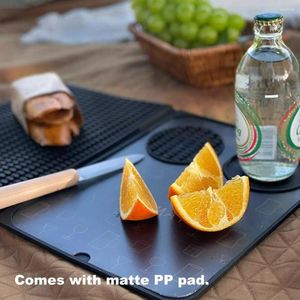 Table Mats Shockproof Bar Mat Non-slip Silicone For Outdoor Picnic Camping Heat-resistant Coffee Cup Holder Placemat Foldable