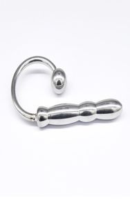 BDSM Hook Shape Urethra Plug Rostless Steel Masturbator Urethral Sounds Penis Dilators Stimulate Sex Toy for Men4465380