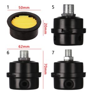 12.5mm 16mm 20mm Metal Air Compressor Intake Filter Squelch Oil-Free Muffler Air Compressor Spare Parts Air Filter Thread M12