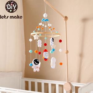 Lets make Baby Mobile Rattles Toys 012 Month Cartoon Astronaut Crib Bed Bell Toddler Carousel Kids Musical Gifts 240409