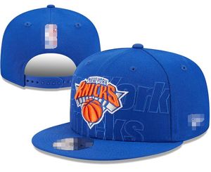 American Basketball „Knicks” Snapback Hats 32 Drużyny luksusowe projektantów finałów szafka na szatnię Casquette Sports Hat Strapback z powrotem regulowany czapkę A4