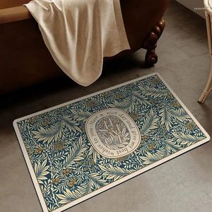 Badmatten Badezimmer Nicht-Rutsch-Absorptionsmatte Retro-Türmat für Teppicheingangsbadewanne Seiten Teppiche Home Dekoration