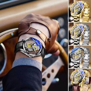 Wristwatches Mechanical Watch Pointer Design Round Dial Luminous Hollow High Hardness Decoration Waterproof Luxury Business Quartz