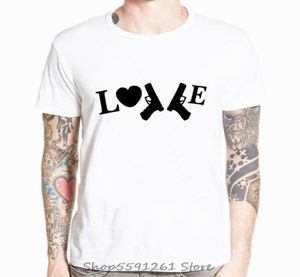 Men039s Oneck krótkie rękawa nowość nowość love pistolet kreskówkowy swobodny tshirt fajny zabawny tshirt streetwear nadruk tshirt men tops 3065677