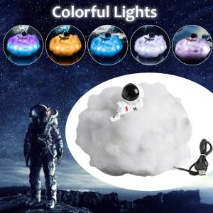 Special LED Colorful Clouds Astronaut Lamp USB Rainbow Effect Night Light Kids Bedroom Night Lamp Creative Birthday Gift