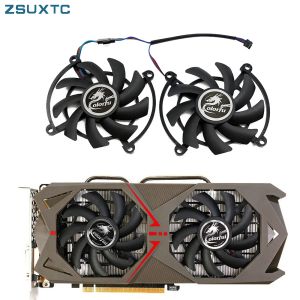 Pads 2pcs/conjunto para colorido gtx1060 geForce gtx1070 Gaming GTX 1060 1070 IGAME S Video Graphics Card Fan Fan