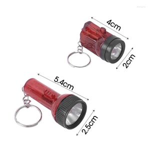 Ficklampor facklor 1/5st mini nyckelring colorf batteridriven hänge ledning lysande nyckelkedjeljus för utomhusläger droppleverans sp dhkte