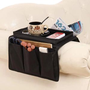 Storage Bags Sofa Armrest Organizer With Cup Holder Tray Chair Arm TV Remote Recliner Couch Armchair Caddy Bedside Pockets Bag