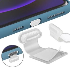 2/1PCS Reutilable celular anti-pó para pó para micro USB tipo C IOS Porta de carregamento Anti-perdido de silicone à prova de poeira