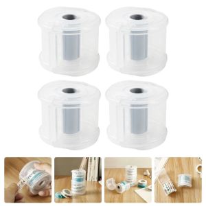 4 Pcs Tape Storage Box Decor Convenient Dispenser Desk Portable Holder Plastic Household