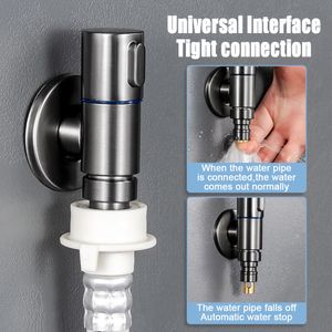 Toalett Bidet Sprayer Set Double Outlet Angle1 I 2 Out Water Divider Dual Control Hygienic Dusch för Bidtoalettstol Badrum