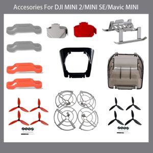 Drones de pouso do equipamento para dji mavic mini/mini 2/mini se drone hélice guard de guarda -sol com capa de bateria de bateria de capa de bateria com acessórios de drone