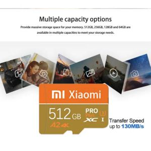 Xiaomi Micro TF SD Card 256GBメモリカードクラス10マイクロTF A2 V30高速フラッシュTFカード128GB C10携帯電話