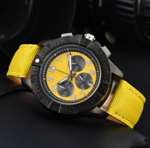 럭셔리 디자이너 시계 Montre Endurance Pro Avenger 남자 감시 Reloj 가죽 스트랩 크로노 그래프 손목 시계 스테인리스 스틸 오로그오