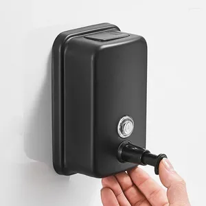 Liquid Soap Dispenser Black 304 Stainless Steel Hand Kitchen Sink Container Wall Mounted Bottle Bathroom Shampoo Holder