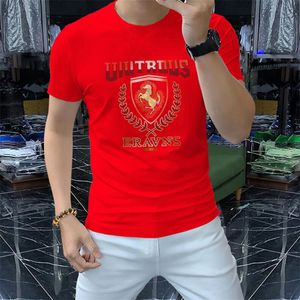 Yeni 2024 Hotsales Tasarımcı Erkekler T-Shirt Unisex Moda Gevşek Pamuk Kısa Kollu Sıcak Matkap Mektubu T-Shirt Hip Hop Street Wear T-Shirt Boyutu M-4XL