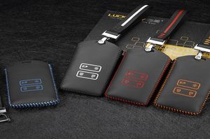 Car Key Case cover for Renault Koleos 2017 kadjar 2017 remote genuine Leather key case holder 4 button key5579764