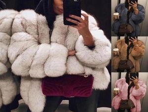 Casaco de inverno Mulheres mais tamanho Faux Fur Casacs peludos longos fêmeas brancas fofas de casaco de pele falsa casaco aconchegante e fofo casacos de casacos5691846