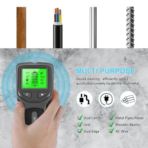 Multi-purpose Metal Detector Backlit AC Wire Wood Finder Cable Wires Depth Tracker Undeground Stud Wall Scanner