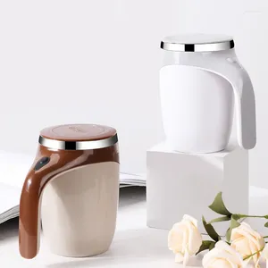 Mugs 304 Stainless Steel Lazy Coffee Mixing Cup Automatic Magnetic Rotation Electric Milk Mark Creativity