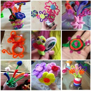 100pcs 30cm Chenille Stems Pipe Cleaners Kids Plush Educational Toy Colorful Pipe Cleaner Toys Handmade DIY Craft Supplies