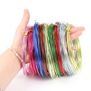 0.6/0.8/1.0/1.2/1.5/2/2.5/3mm Aluminum Wire Multicolor Painted Metal Wire Cord For DIY Craft Making Bracelet Necklace Jewelry