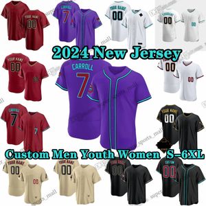 Custom XS-6XL Ketel Marte Baseball Jersey 12 Lourdes Gurriel Jr. 41 Lkyle Garlick 28 Eugenio Suarez 6Blaze Alexander Corbin Carroll Jake Mccarthy Andres Chaparro