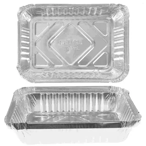 Ta ut containrar 30 st 570 ml foliepannor aluminium hållbara grillfack tenn matlagning uppvärmning matförpackning takeaway