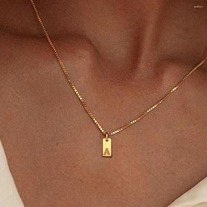 Hänge halsband 26 engelska bokstäver halsband mode a - z initial trendig alfabet lång kedja för kvinnor mitt namn smycken