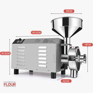 Electric Grain Grinder 50KG 2200W Commercial Grinding Machine for Dry Grain Soybean Corn Spice Coffee Bean Wheat Rice