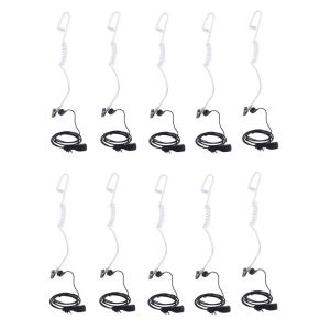 Rádio 10pcs 2pin Securidade de vigilância acústica do tubo de ar acústico PTT MIC Headset para Motorola GP68 GP88 EP450 CP180 CP185 CP040 RADIO