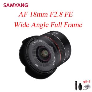 Acessórios Samyang 18mm f2.8 Lente de câmera de amplo quadro de quadro completo para lente de foco automático da câmera Sony Fe para A7 A7riii A7R4 A7M3 A7S3