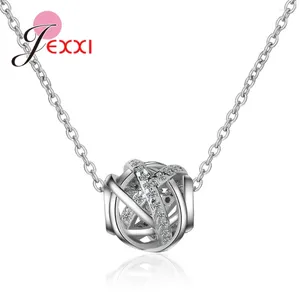 Pendant Necklaces Cutout Necklace Female Transfer Bead Simple Student Short Design CZ Cubic Zircon Feel Naked Wind Clavicle Chain