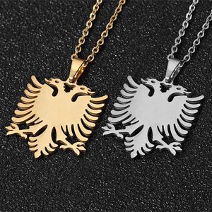 Collane a ciondolo a ciondolo alla moda Aquila albanese Collana a sospensione per maschili oro d'argento Anniversario in acciaio inossidabile Gioielli Gift.